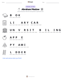 Abraham Maslow printable worksheet preview