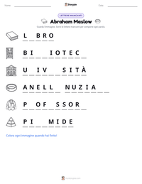 Anteprima della scheda stampabile di Abraham Maslow