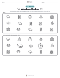 Abraham Maslow druckbare Arbeitsblatt Vorschau