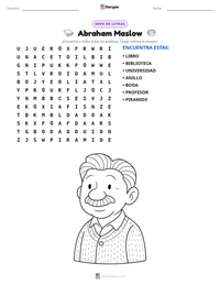 Vista previa de la hoja de trabajo imprimible de Abraham Maslow