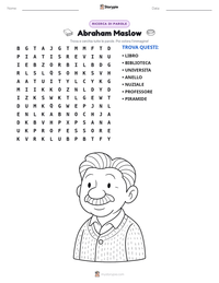 Anteprima della scheda stampabile di Abraham Maslow