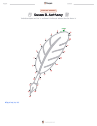Susan B. Anthony afdrukbare werkblad voorbeeld