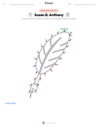 Susan B. Anthony yazdırılabilir çalışma sayfası önizlemesi