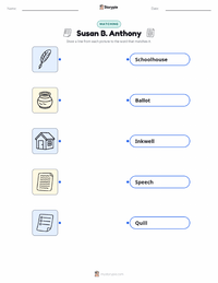 Susan B. Anthony printable worksheet for kids
