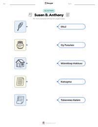 Susan B. Anthony çocuklar için yazdırılabilir çalışma sayfası