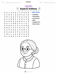Susan B. Anthony druckbare Arbeitsblatt Vorschau