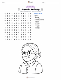 Susan B. Anthony printable worksheet preview