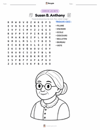 Aperçu de la feuille de travail imprimable Susan B. Anthony