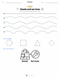 Goods and services printable worksheet preview