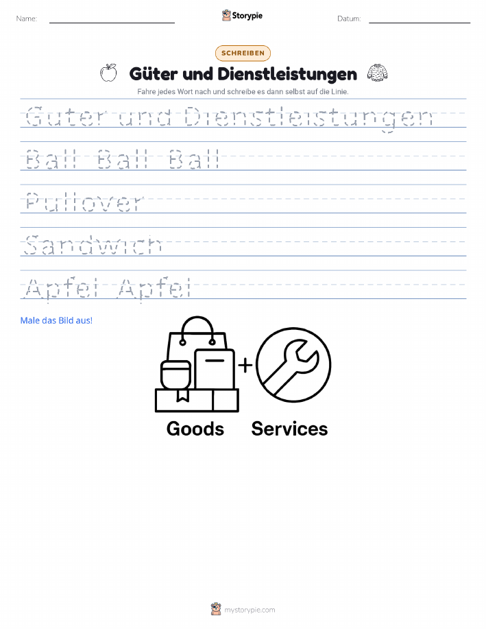 Schreibübung