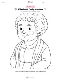 Elizabeth Cady Stanton coloring page for kids