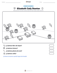 Vista previa de la hoja de trabajo imprimible de Elizabeth Cady Stanton