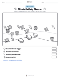 Anteprima della scheda stampabile di Elizabeth Cady Stanton