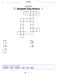 Elizabeth Cady Stanton printable worksheet preview
