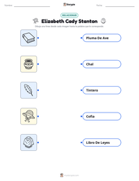 Hoja de trabajo imprimible de Elizabeth Cady Stanton para niños
