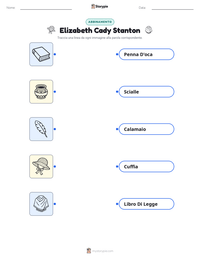 Scheda stampabile di Elizabeth Cady Stanton per bambini