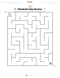 Elizabeth Cady Stanton printable worksheet preview