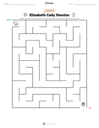 Vista previa de la hoja de trabajo imprimible de Elizabeth Cady Stanton