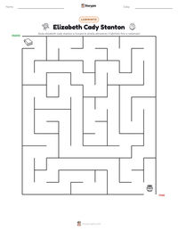 Anteprima della scheda stampabile di Elizabeth Cady Stanton