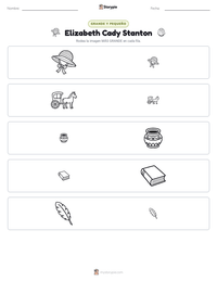 Vista previa de la hoja de trabajo imprimible de Elizabeth Cady Stanton