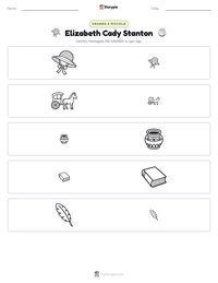 Anteprima della scheda stampabile di Elizabeth Cady Stanton