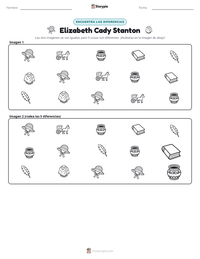 Vista previa de la hoja de trabajo imprimible de Elizabeth Cady Stanton