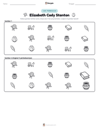 Prabaca lembar kerja cetak Elizabeth Cady Stanton