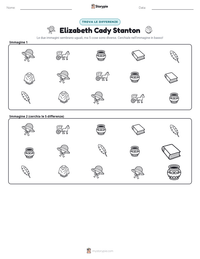 Anteprima della scheda stampabile di Elizabeth Cady Stanton