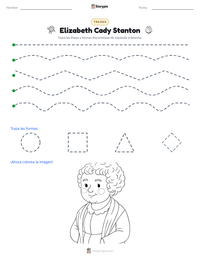 Vista previa de la hoja de trabajo imprimible de Elizabeth Cady Stanton