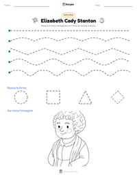 Anteprima della scheda stampabile di Elizabeth Cady Stanton
