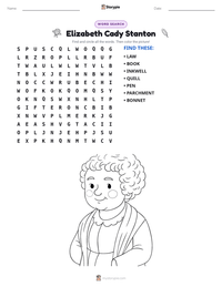 Elizabeth Cady Stanton printable worksheet preview