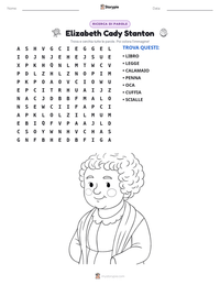 Anteprima della scheda stampabile di Elizabeth Cady Stanton
