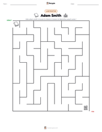 Aperçu de la feuille de travail imprimable Adam Smith