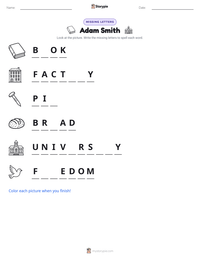 Adam Smith printable worksheet preview
