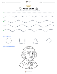 Vista previa de la hoja de trabajo imprimible de Adam Smith