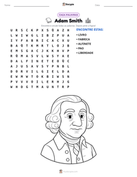 Prévia da folha de atividades imprimível Adam Smith