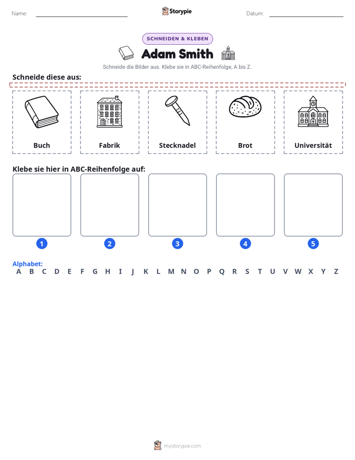 Schneiden & Einfügen Alphabet
