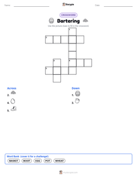 Bartering printable worksheet preview