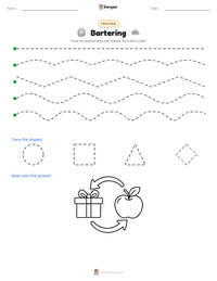 Bartering printable worksheet preview