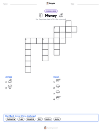 Money printable worksheet preview