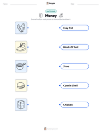 Money printable worksheet for kids