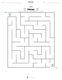 Money printable worksheet preview