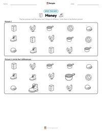 Money printable worksheet preview