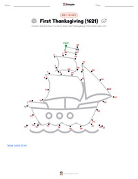 First Thanksgiving (1621) printable worksheet preview