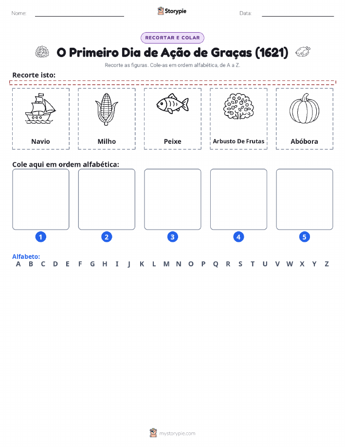 Recortar & Colar Alfabeto