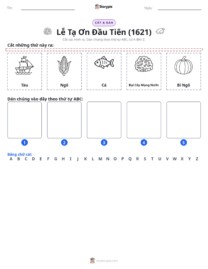 Cắt & Dán Chữ Cái