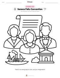 Seneca Falls Convention coloring page for kids