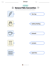Seneca Falls Convention printable worksheet for kids