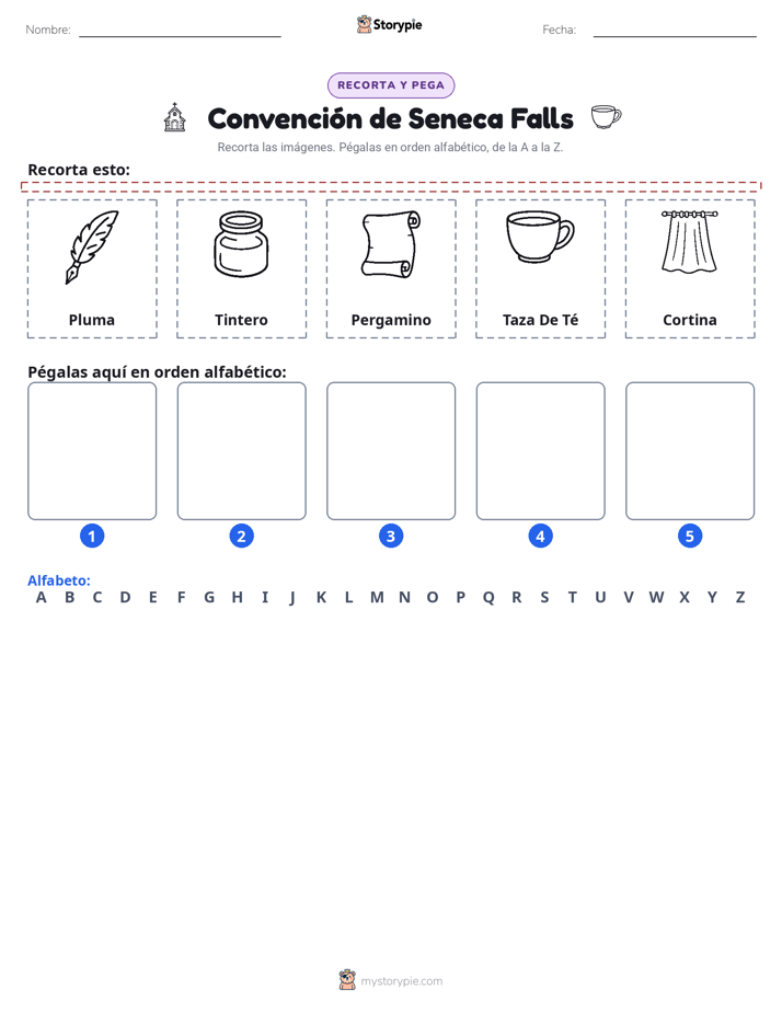 Cortar y Pegar el Alfabeto