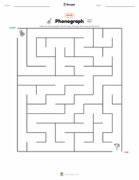 Phonograph printable worksheet preview